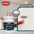 thumbnail image 2 of Cretosil Pintura Vinil Acrílica Mate Interior/Exterior 19 Litros (Color Blanco Ostión), 2 of 5