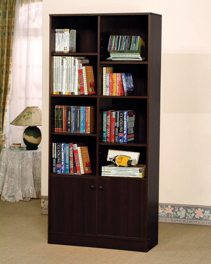 Simple Relax Classic Office Home Espresso Bookshelf Bookcase Cabinet Storage Shelves Espresso