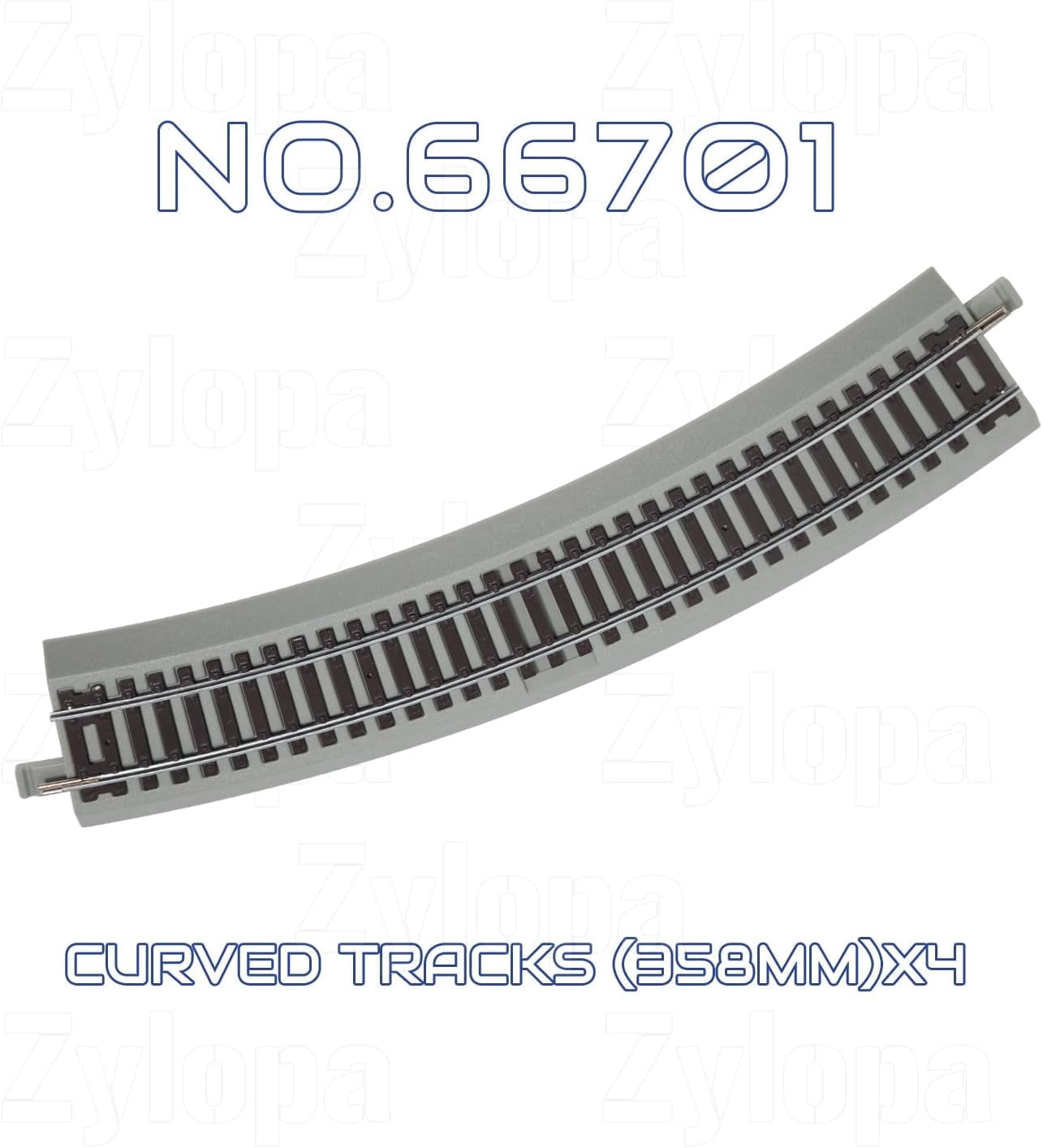 HO Scale Nickel Silver Track with Wood Ties – Set of 4 Realistic Model Railroad Tracks- R4 66701