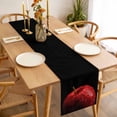 thumbnail image 3 of Red Fruit Table Runner - 48 Inch Long, Kitchen Dining Table Runner Dresser Scarves, Modern Minimalist Decor Black Background Farmhouse Decor for Coffee Tables Wedding Party Banquet, 3 of 8