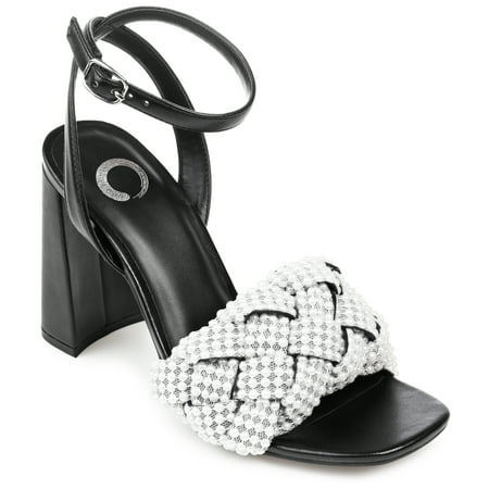 

Journee Collection Womens Dua Tru Comfort Foam Pearl Accents Block Heel Sandals