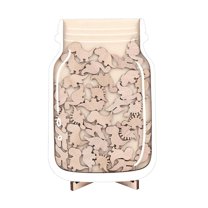 Ikeay Wooden Personalized Moon Jar Money Bank for Kids, Children's Reward Saving Box with Token, 9 Styles Gift for Boys And Girls