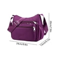 thumbnail image 3 of Large Capacity Nylon Crossbody Bag Multi Pocket Shoulder Bag Lightweight Casual Satchel Purse For Women Daily Commute Travel, 3 of 6