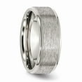 thumbnail image 4 of Stainless Steel Ridged Edge 8mm Brushed and Polished Band, 4 of 9