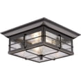 thumbnail image 4 of 6578400 Orwell 2 Light Outdoor Flush Mount Fixture in Oil Rubbed Bronze and Clear Glass, 4 of 7