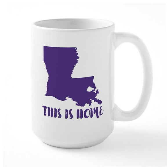 CafePress - Louisiana This Is Home Large Mug - 15 oz Ceramic Large White Novelty Mug