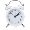 thumbnail image 1 of mini reloj despertador de campana doble reloj de escritorio de metal redondo reloj de pie para el hogar habitación cocina oficina blanco Sailing Electrónica, 1 of 5