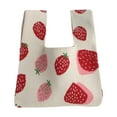 thumbnail image 5 of Women's Knit Tote Bag Fashion Lady Knitted Handbag for Vacation Travel Party beige, 5 of 8