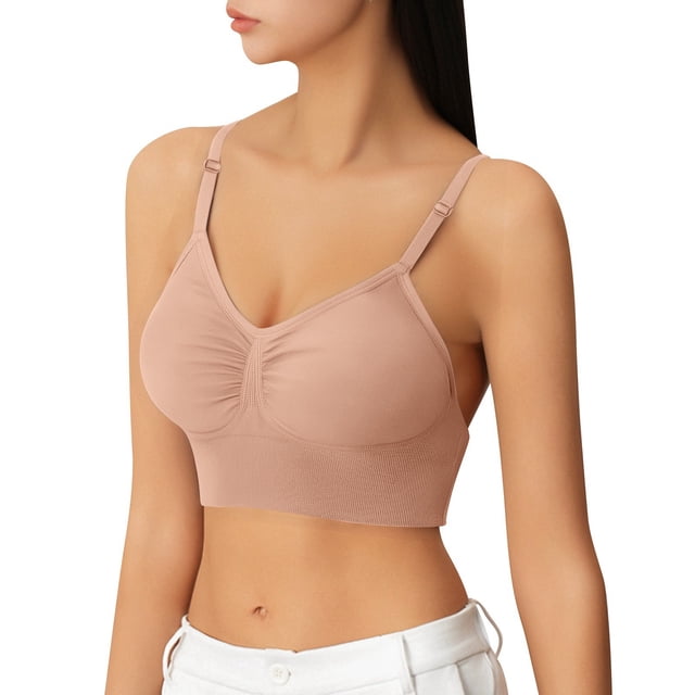 Brasier Mujer Ropa Interior sin Costuras para Mujer, Moderna E Informal, con Tirantes y Almohadillas para El Pecho, sin Aros de Acero. Mediana