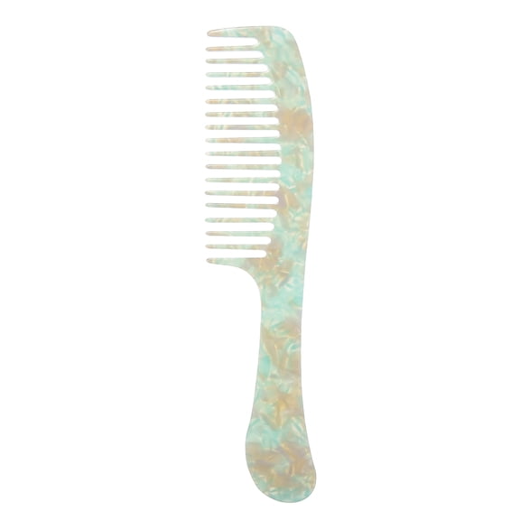 Unique Bargains Women's Acetate Wide Tooth Hair Comb 6.89"x1.57" Green 1 Pc