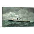 thumbnail image 1 of ARTCANVAS The S.S. Philadelphia at Sea Canvas Art Print by Antonio Jacobsen - Size: 26" x 18" (0.75" Deep), 1 of 9