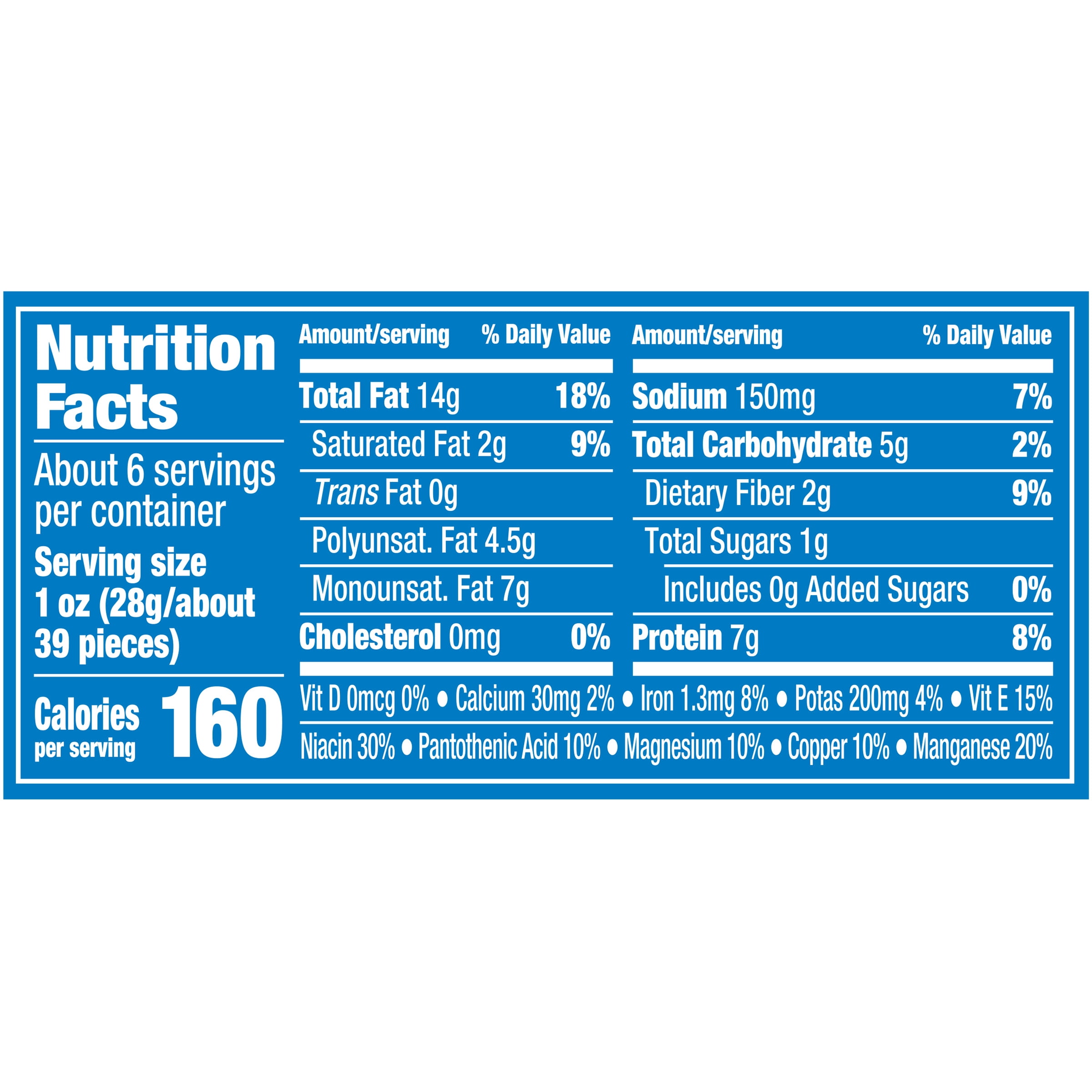 PLANTERS Sea Salt and Vinegar, Party Snacks, Plant Based Protein, 6 oz Canister