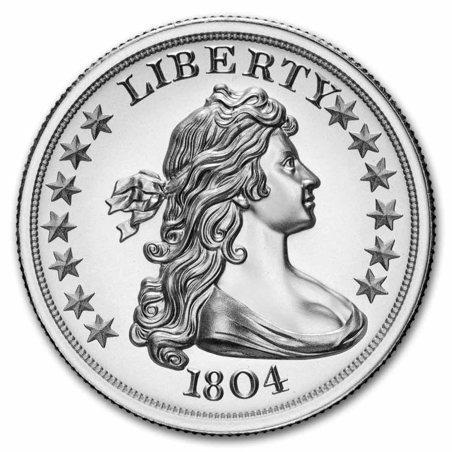 1 oz Silver High Relief Round - 1804 Dollar