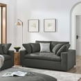 thumbnail image 2 of Modular Loveseat Sofa Couch, Grey Gray, Fabric, Living Kitchen Cafe Bistro Hospitality Restaurant, Modern Contemporary HB33507, 2 of 8