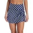 thumbnail image 1 of Women Swim Skirt Drawstrings Sides Swim Shorts Bathing Suit Skirted Swimsuit Bottom, 1 of 6