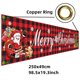 thumbnail image 3 of Pancarta de Feliz Navidad de 250 cm de largo para colgar, pancarta a cuadros estilo búfalo con árbol de Navidad de Papá Noel para decoración de fiestas navideñas en el patio, 3 of 5