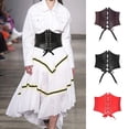 thumbnail image 5 of Fashion Metal Belts for Women Dresses Costume Waist Belt Bandage Corset Belts Wide Stretch Belts for Women Wide Belts for Women Fashion Elastic Belt for Dresses Wide Belts for Women Trendy,Brown, 5 of 6