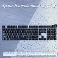 thumbnail image 5 of 108 Keys Key Caps Professional Ergonomic Universal Anti-slip Wear-resistant Backlit DIY Spanish Mechanical Keyboard Keycaps for Office, 5 of 8
