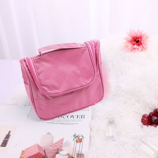 Trousse De Toilette Transparente étanche - Format L - Rose - Pour Voyage, Salle De Bain, Maquillage - Fermeture éclair