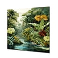 thumbnail image 2 of Designart "Jungle Plants Landscape A Rainforest Perspective II" Landscapes Wall Art - Tropical Green Jungle Bedroom Canvas Wall Art, 2 of 6