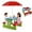 Red, Blue, Green, variant on Kids Picnic Table, Toddler Picnic Table with Removable & Foldable Umbrella, Plastic Children Patio Furniture for Garden Backyard, Kids Outdoor Table, Red, Blue & Green
