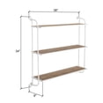 thumbnail image 5 of Aspire Home Accents 8 in x 38 in 3-Tier Distressed Floating Shelf, 5 of 5
