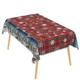 thumbnail image 7 of Nanqianyi Plaid Christmas Village Tablecloth 52x70 Inch,Waterproof Stain Resistant Dining Table Cover, 7 of 7