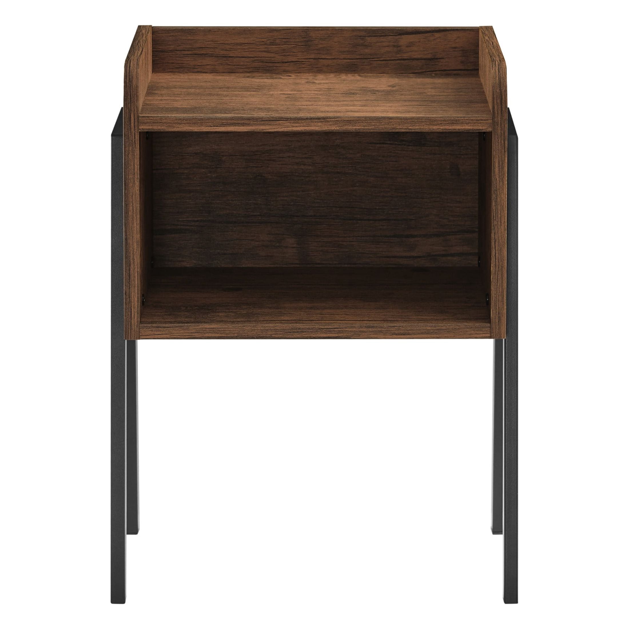 Danya B Kazuyo Mid-Century Two-Tier End Table, Walnut Laminate