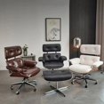 thumbnail image 3 of Office Chair Relaxing Leather High-Quality Designer Simple Modern Luxury Furniture Chair Comfortable Rotating Boss Chair My Lux Decor Round, 3 of 12