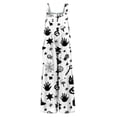 thumbnail image 4 of Womens Halloween Jumpsuits Spiderweb Skull Sleeveless Backless Horror Rompers Pumpkin Witch Hat Halter Funny Overalls, 2XL, 4 of 5
