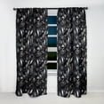 thumbnail image 4 of Designart "Hollywood Diamond Glamour In Monochrome" Glam Blackout Curtain Single Panel, 4 of 4