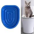 thumbnail image 1 of de Entrenamiento de Inodoro Profesional para Gatos, Orinal de Plástico para El Hogar, Asiento para Orinal, Bandeja de Arena para Gatos, Entrenador , Azul SOLO BANDEJA 38x34x3.2cm Colco entrenamiento para ir al baño del gato, 1 of 8