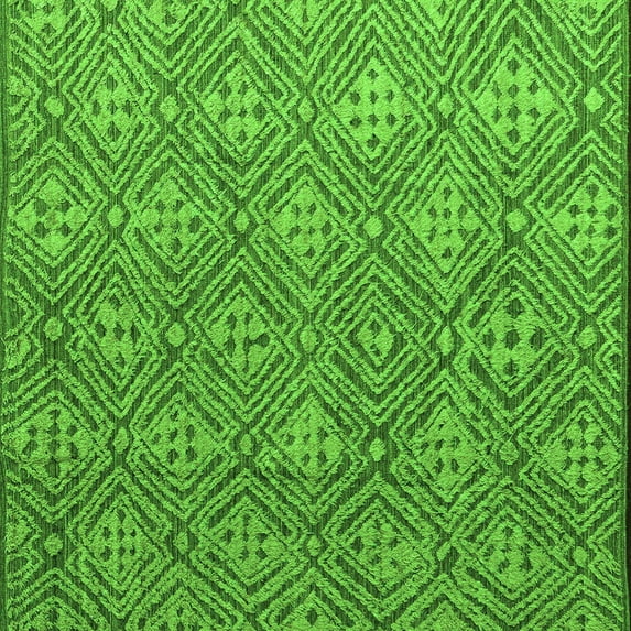 Ahgly Company Indoor Square Abstract Green Modern Area Rugs, 7' Square