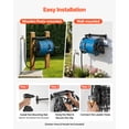 thumbnail image 5 of VEVOR Wall Mounted Garden Hose Reel, Holds 135 Feet of 5/8-inch Hose, Outdoor Heavy-Duty Waterhose Holder Winder, with Widened Top Tray, Aluminum Alloy Connector, Decorative Pattern, for Backyards, 5 of 9