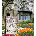 thumbnail image 3 of AMHNF Spring Floral Garden Flag 12x18 Vertical Double Sided Purple Flowers Butterflies Welcome Summer Farmhouse Holiday Outside Decorations Burlap Yard Flag, 3 of 5