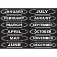 thumbnail image 2 of Ashley Productions Die-Cut Magnets, Chalkboard Calendar Months, 12 Per Pack, 6 Packs, 2 of 2