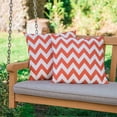 thumbnail image 3 of Noble House Marisol Chevron Square Throw Pillow in Orange (Set of 2), 3 of 11