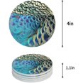 thumbnail image 1 of RYLABLUE Peacock Set of 8 Round Coaster for Drinks, Absorbent Ceramic Stone Coasters Cup Mat with Cork Base for Home Kitchen Room Coffee Table Bar Decor, 1 of 5