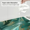 thumbnail image 5 of Yiaed Green And Gold Marble Print Highly Absorbent Microfiber Kitchen Counter Mat, Dish Drying Pad for Dishes, Utensils, Pots and Pans, Large 18" x 24", 5 of 7