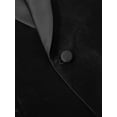 thumbnail image 5 of Beauty-Emily Men’s Velvet Blazer – One Button Shawl Lapel Tuxedo Jacket, Elegant Slim Fit Suit for Wedding, Party, Prom, Formal Events, 5 of 9