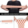 thumbnail image 2 of Sun Protection Arm Sleeves for Men Women, white orange squares checkerboard Sleeves to Cover Arms with Thumb Hole Cooling Sleeve, 2 of 6