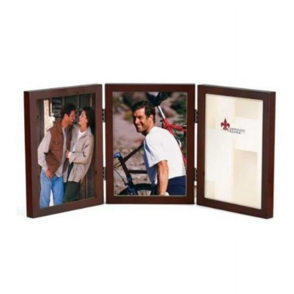 4x6 Hinged Triple Walnut Wood Picture Frame - Gallery Collection