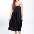 thumbnail image 6 of Elsie & Zoey Sarai Medium Jet Smocked Bodice Toile De Jouy Midi Dress for Women, 6 of 10