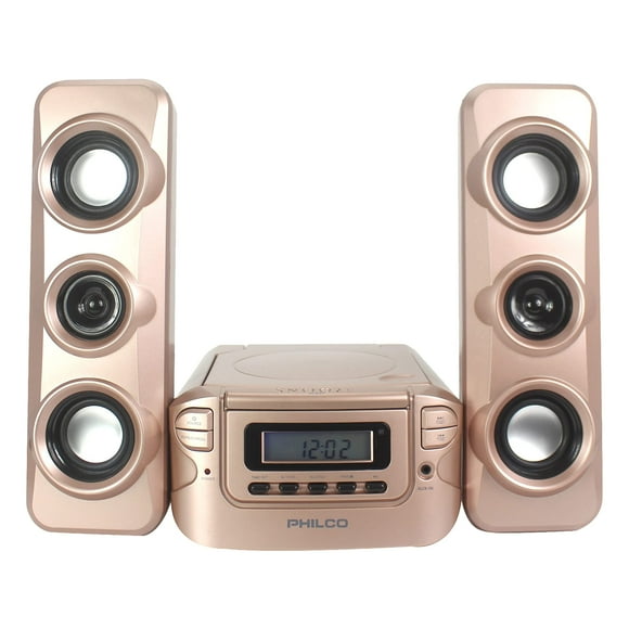 Sistema de estantería estéreo Philco Compact CD con Bluetooth Rose Gold