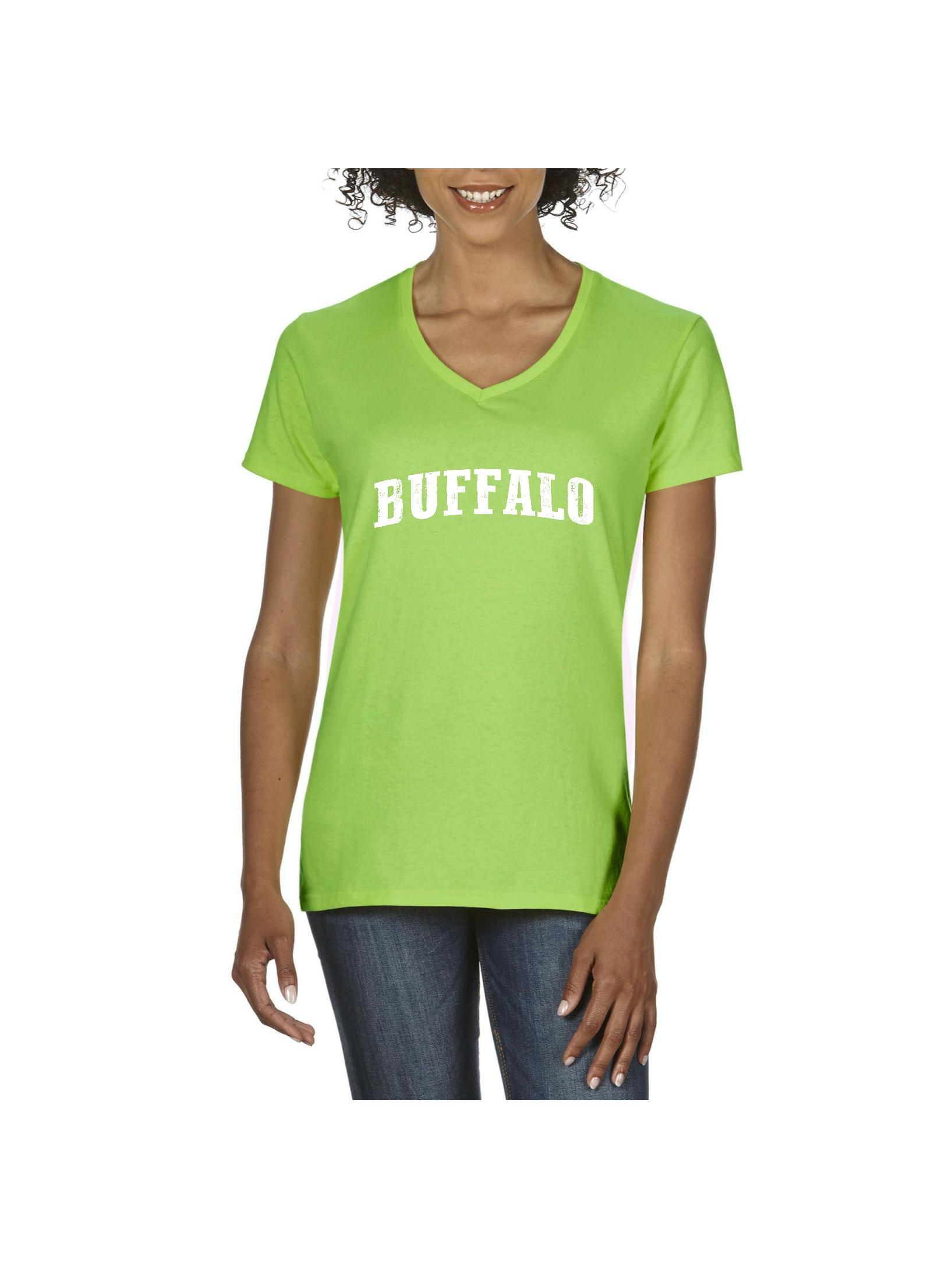 Womens Buffalo V-Neck T-Shirt - Walmart 