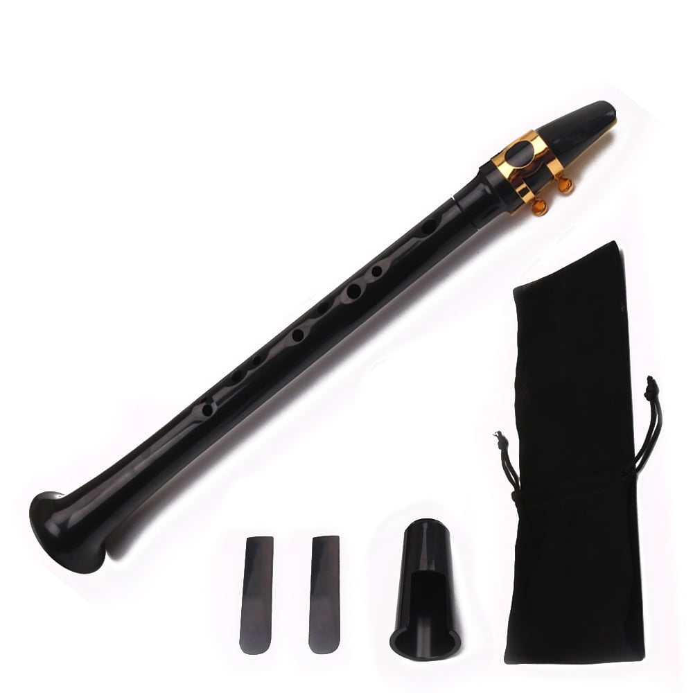 Muslady Saxophone Small Saxophone Black Pocket Sax Mini Portable with Carry Bag Woodwind Instrument