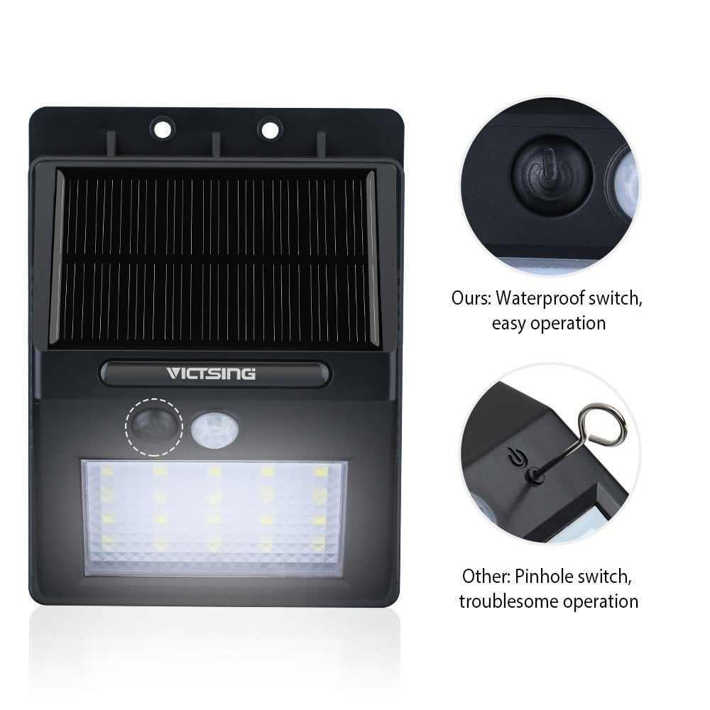 Victsing 2 Pcs 20 Led Solar Motion Sensor Lights Super Bright Victsing 2 Pcs 20 Led Solar Motion Sensor Lights Super Bright Wireless Waterproof Outdoor Powered Activated Security Wall Light For Path
