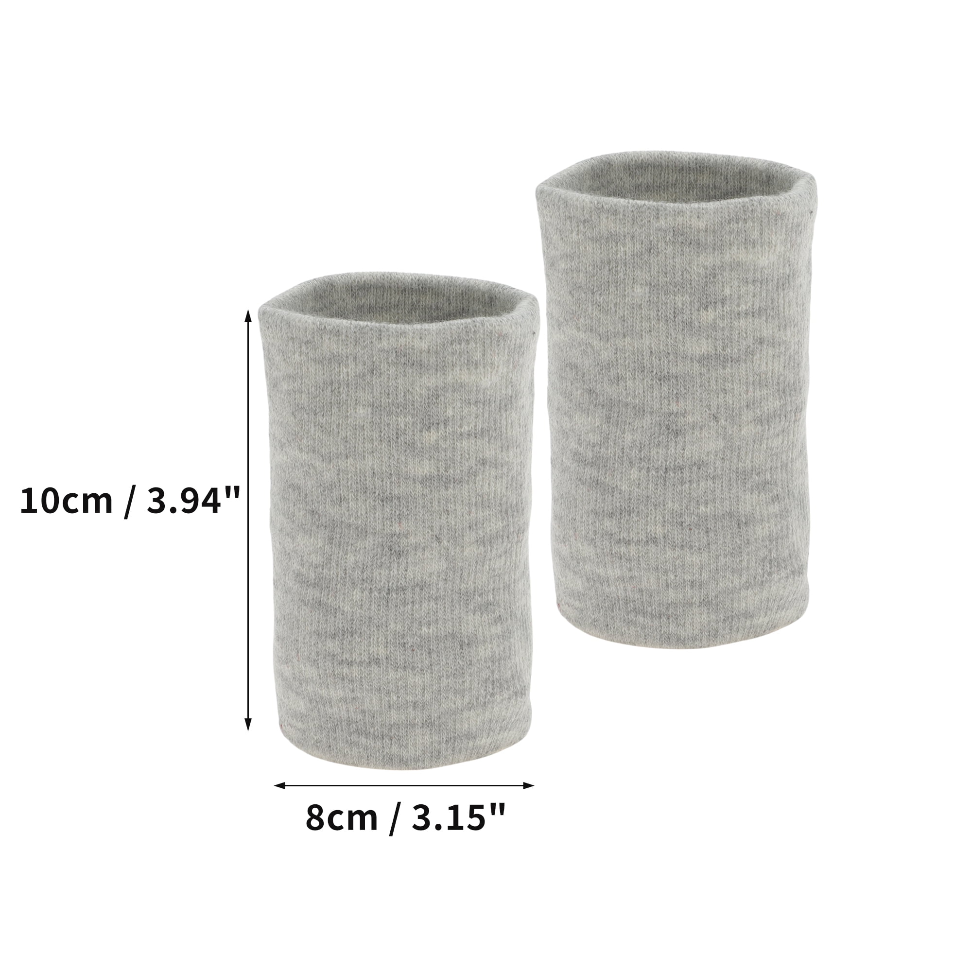 Unique Bargains 1 Pair of Sweat Absorbent Quick Drying Sports Wristbands Gray M