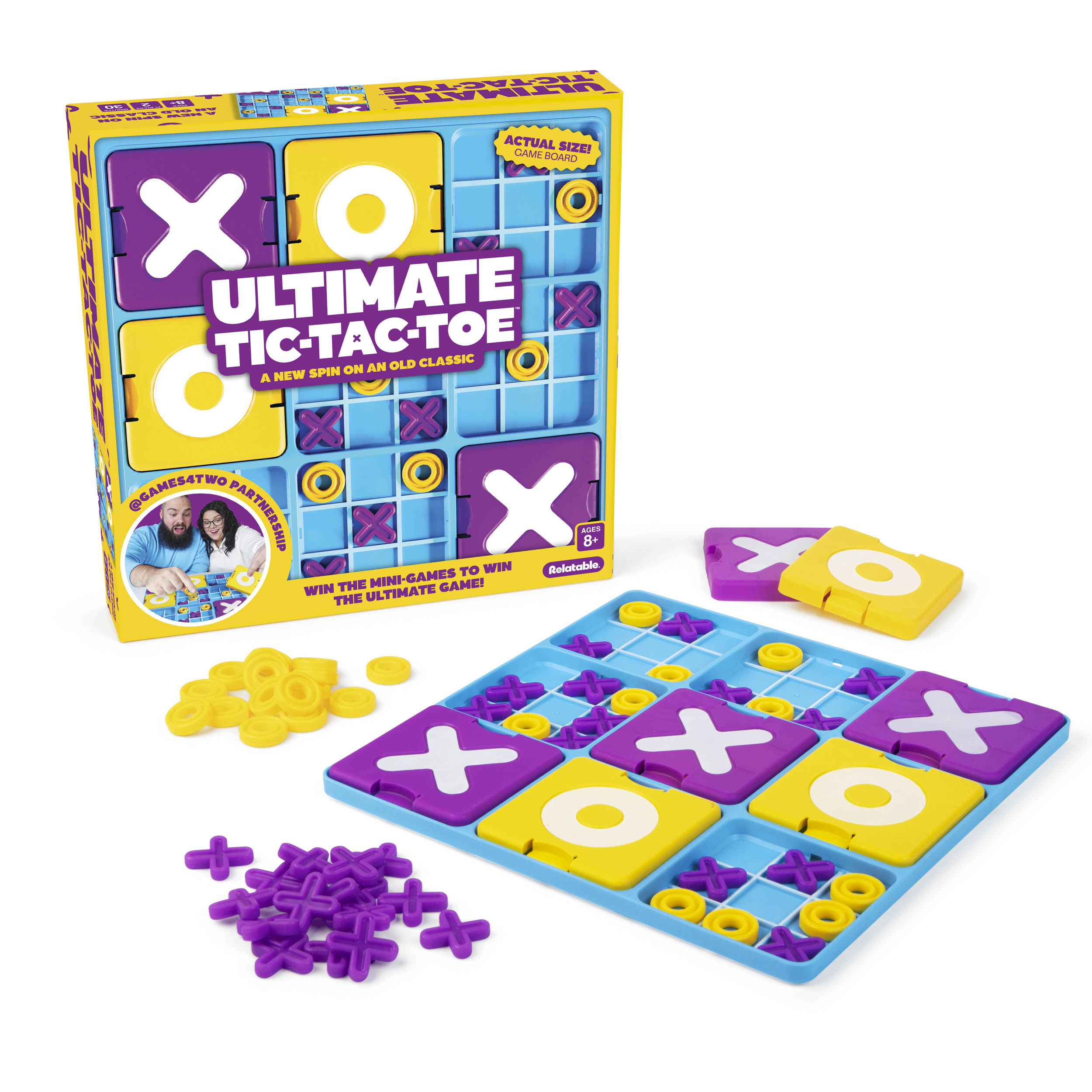 Ultimate Tic Tac Toe™ by Relatable, Kids and Adults Fun Classic Board Game for Family Game Night