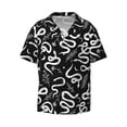 thumbnail image 3 of Goofa Hand Drawn Snake Printed Men's Casual Short-sleeved Shirt,Lightweight Breathable Button-down,Summer Casual men's top,Versatile Fashion shirt-Large, 3 of 7